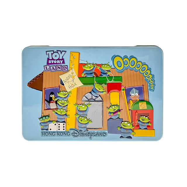 HKDL - Toy Story Land Embossed Rect Tin with Chocolate Crunch 12P
