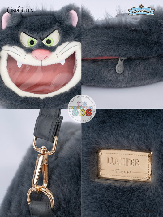 China Exclusive Zoobies - 2026 Cinderella Lucifer "Open Mouth" with Clear Window Shoulder Bag