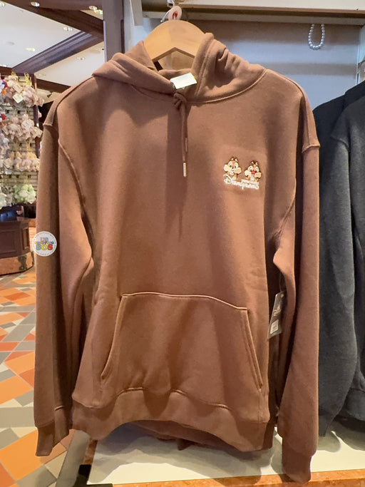 HKDL - 2026 Chip & Dale "Hong Kong Disneyland" Wordings Zip Hoodie for Adults (Color: Brown)