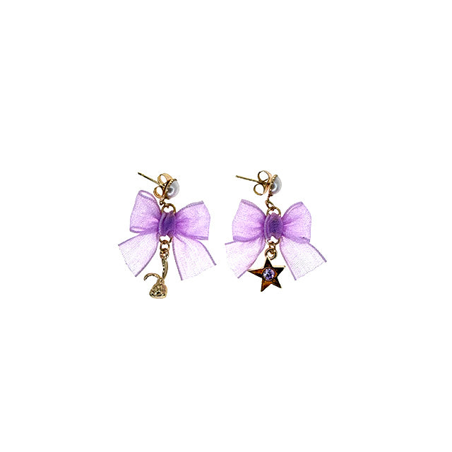 HKDL - Duffy & Friends - StellaLou Mesh Bow Earrings