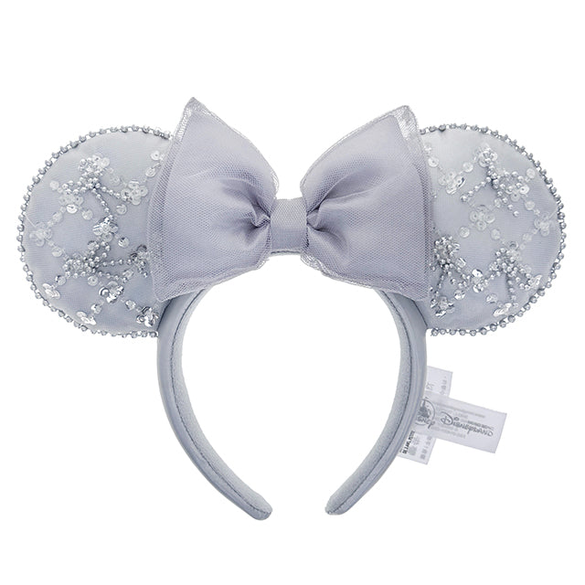 HKDL - Minnie Mouse Iridescent Tweed Pearl Ear Headband