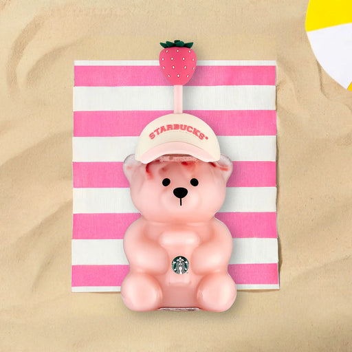 Starbucks Hong Kong - 2026 Bearista Glass Bear with Strawberry Topper 20oz