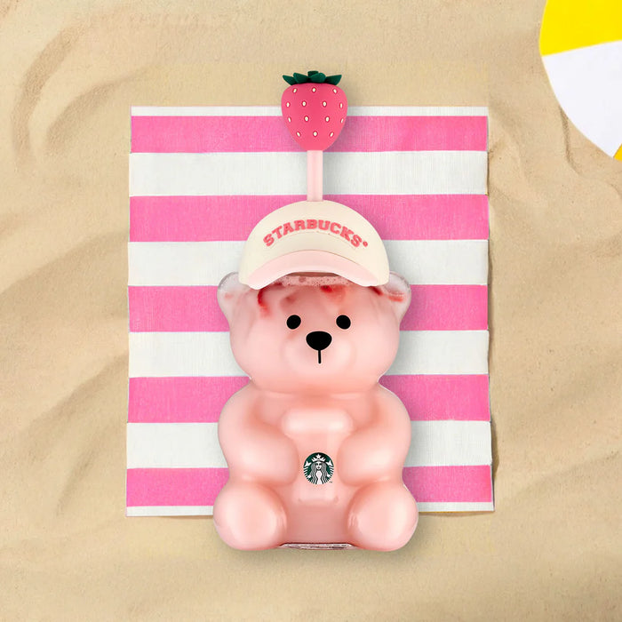 Starbucks Hong Kong - 2026 Bearista Glass Bear with Strawberry Topper 20oz