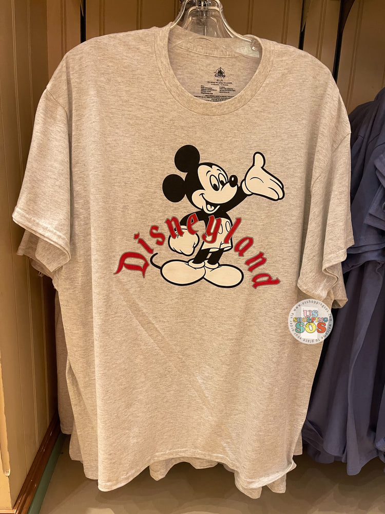 DLR - Disneyland Retro Mickey Light Grey Graphic Tee (Adult)