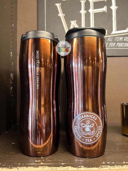 Starbucks Pike Place Stainless Steel Tumbler, Brown, 16 fl oz