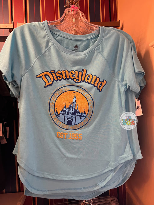 DLR - “Disneyland Est.1955” Castle Badge Light Blue T-shirt (Adult)