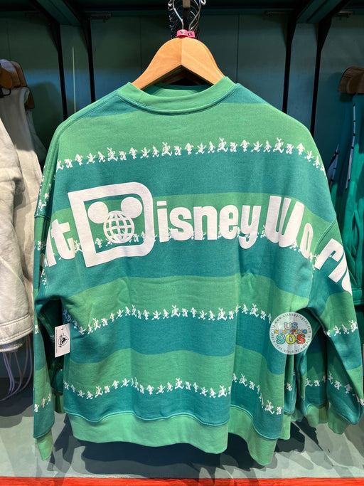 WDW - "Walt Disney World" Mickey & Friends Matching Green Stripes Pullover (Adult)