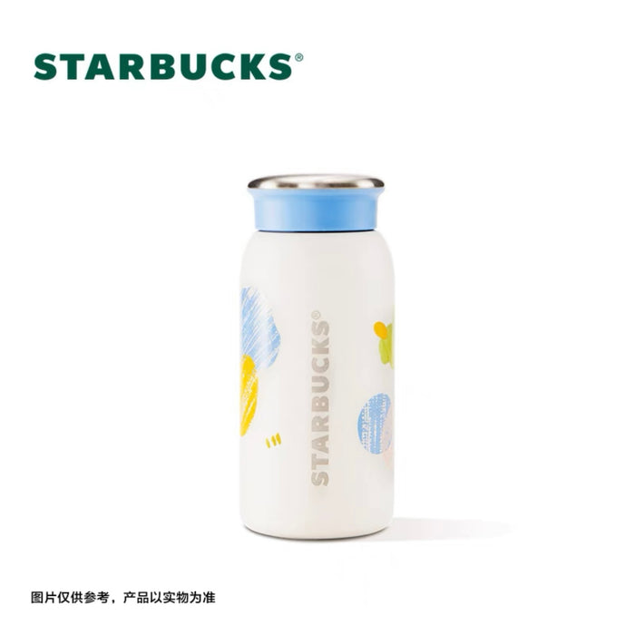 Starbucks China - Natural Series 2023 - 18. Blue Lid Stainless Steel Water Bottle 355ml