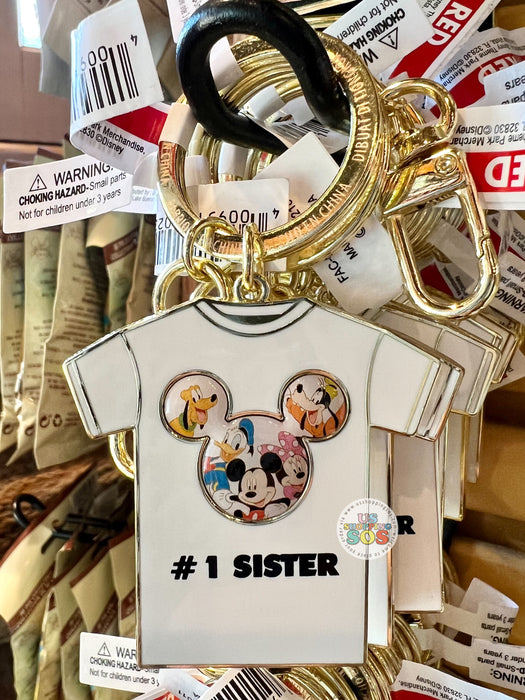 DLR - Mickey & Friends T-shirt Keychain - #1 Sister