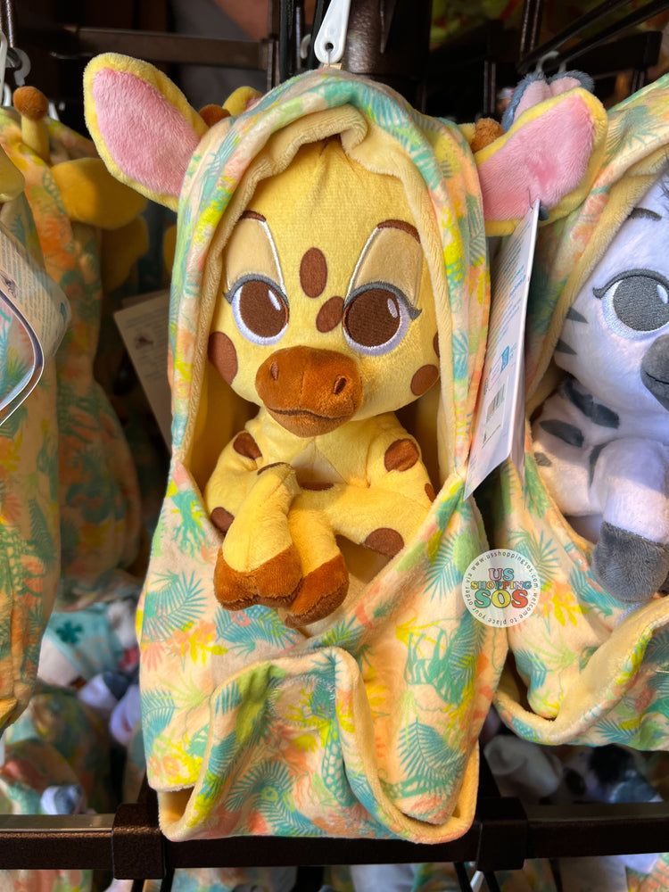 DLR/WDW - Disney Babies in Hooded Blanket Plush Toy - Giraffe