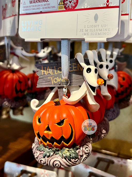 DLR/WDW - I-Light-Up The Nightmare Before Christmas Ornament - Zero Pumpkin Halloween Town