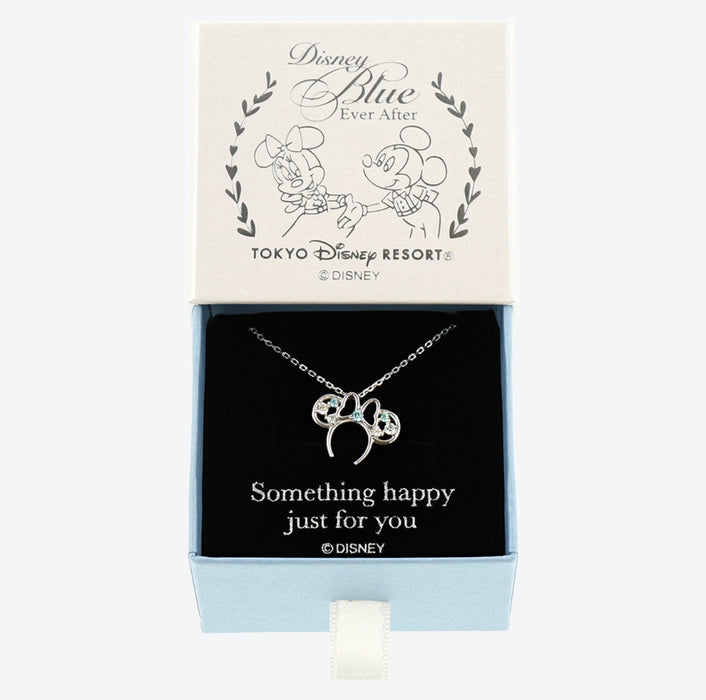 TDR - Disney Blue Ever After Collection - Mickey & Minnie Mouse Silver 925 Necklace (Relase Date: May 25)