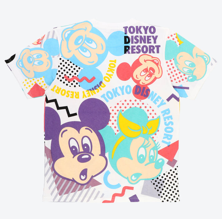 TDR - Mickey & Minnie Mouse All Over Print Colorful & Retro T Shirt For Adults (Release Date: Apr 27)