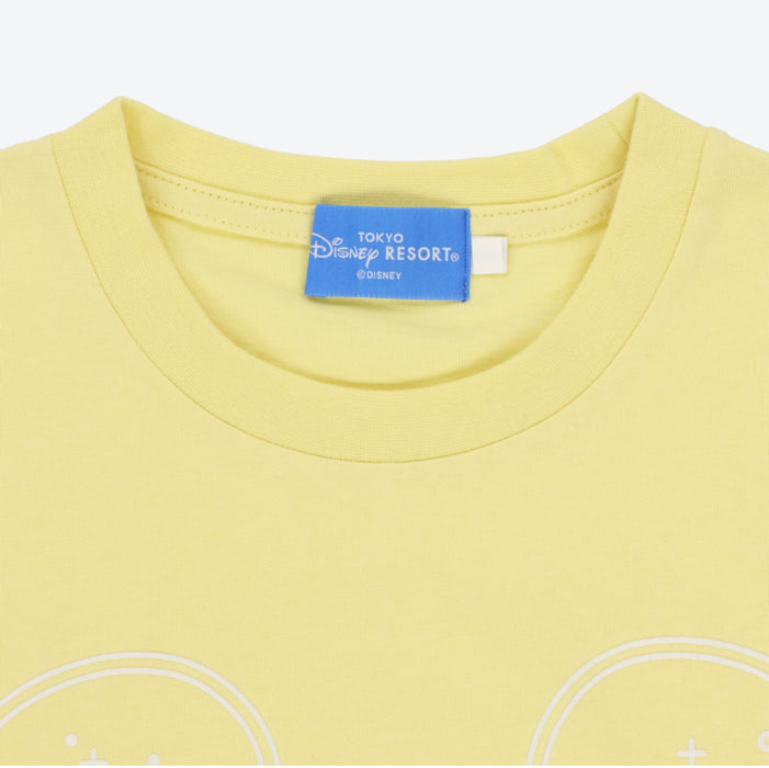 TDR - Tokyo Disney Resort x Cinderella Castle & Mickey Mouse Head T Shirt for Adults (Color: Light Yellow) (Release Date: Apr 27)