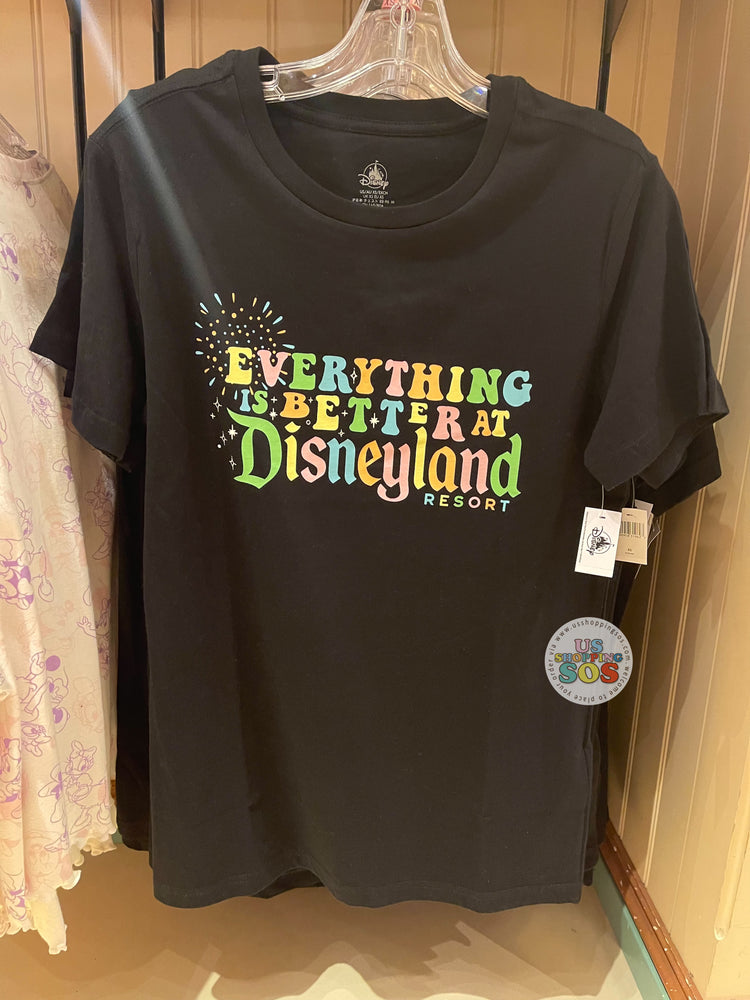 DLR - Everything is Better at Disneyland Resort Black Graphic Tee (Adult)