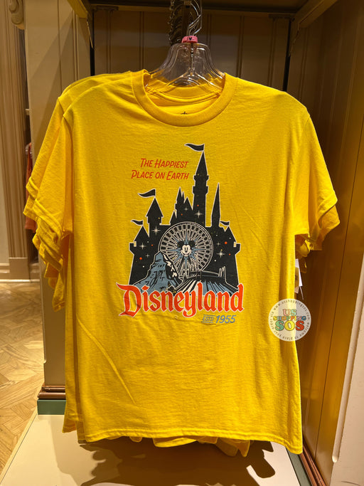 DLR - Disneyland Estd 1955 The Happiest Place on Earth Mango Yellow Graphic Tee (Adult)