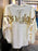 DLR - Spirit Jersey "Disneyland Resort" Gold Foil Castle Cream Pullover (Adult)