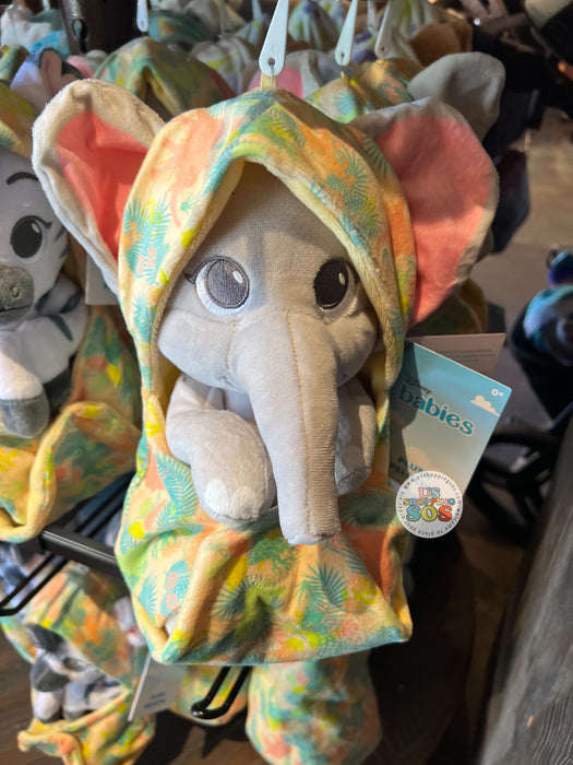 DLR WDW Disney Babies in Hooded Blanket Plush Toy Elephant USShoppingSOS