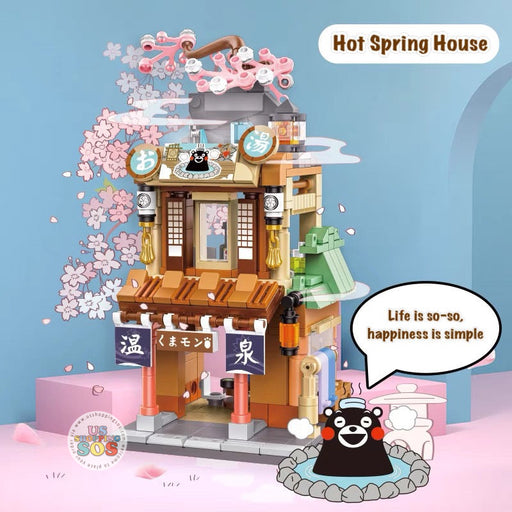 Inbrixx Building Blocks - Kumamon Japanese Hot Spring House 330PCS