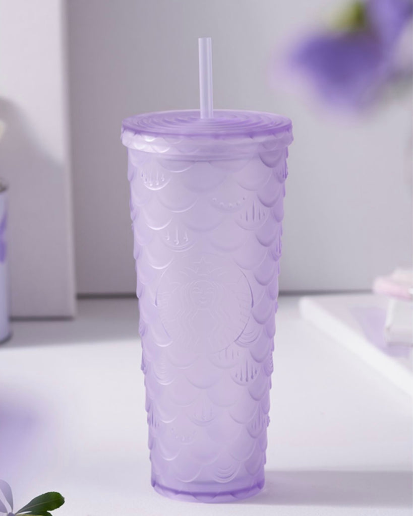 Starbucks China - Blooming Purple 2023 - 1. Lavender Matte Iridescent Ombré  Studded Cold Cup 710ml