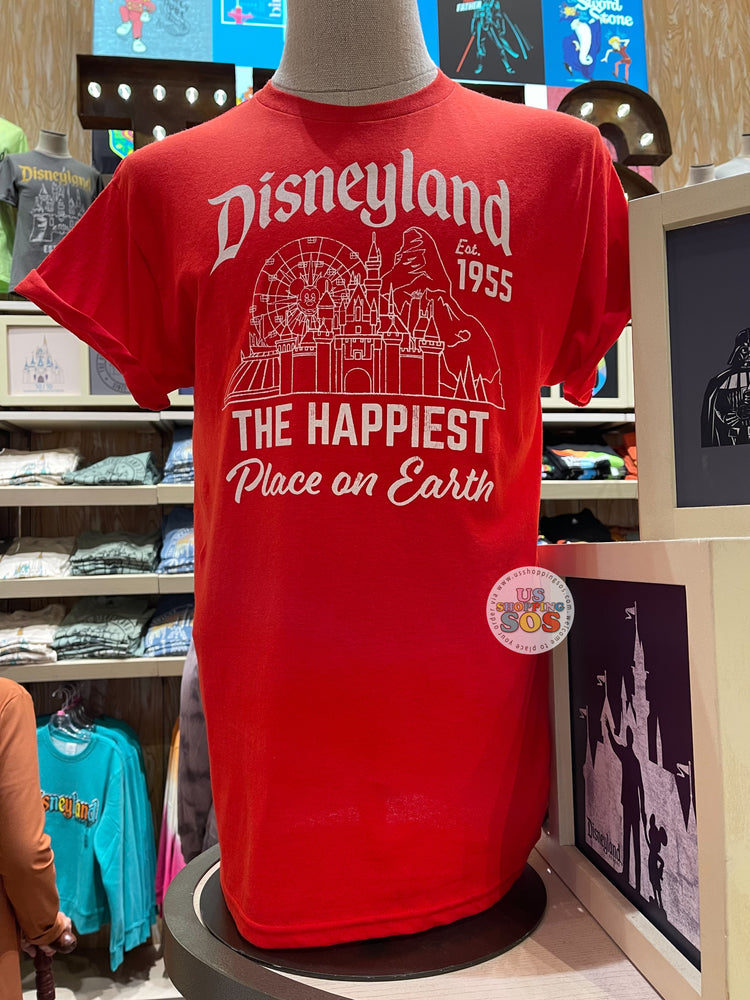 DLR - Disneyland Est. 1955 The Happiest Place on Earth Red Graphic Tee