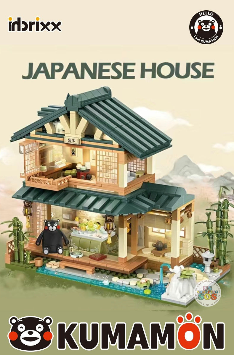 Inbrixx Building Blocks - Kumamon Japanese House 1099PCS