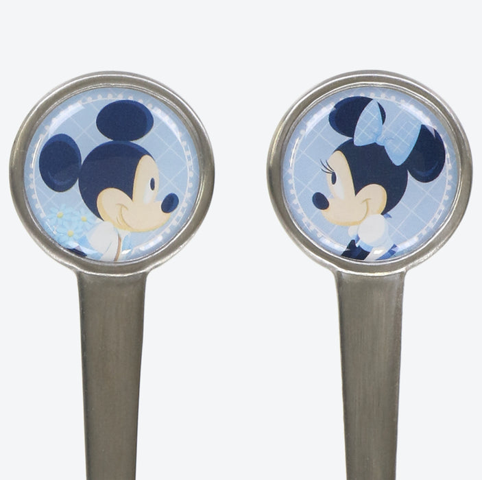 TDR - Disney Blue Ever After Collection - Mickey & Minnie Mouse Spoons Set (Relase Date: May 25)