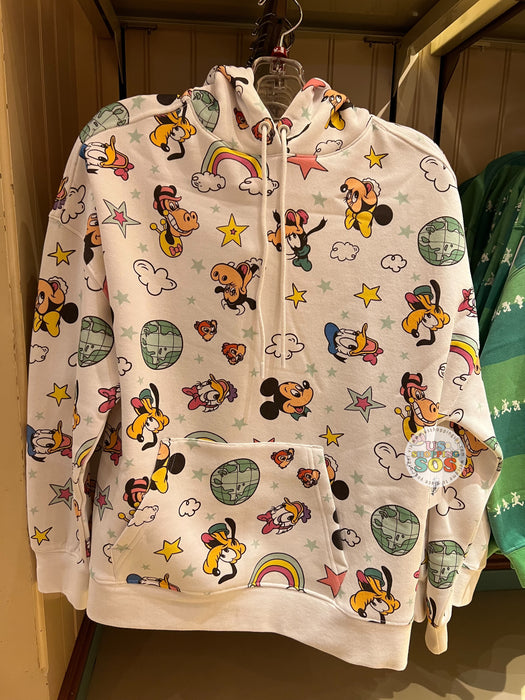 DLR - Mickey & Friends Face Icon All-Over-Print Hoodie Pullover (Adult)