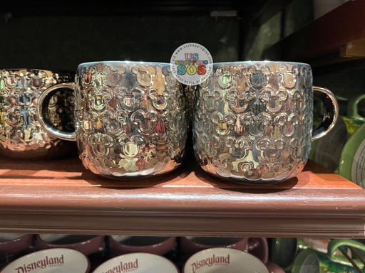 DLR/WDW - Mickey Embossed Icon Iridescent Black Tea Mug