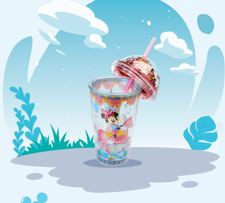 520Ml Disney Anime Frozen Water Bottles Cute Cartoon Mickey Minnie