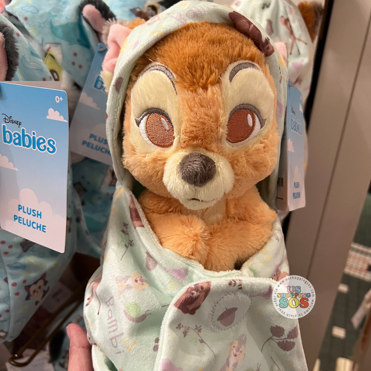 DLR/WDW - Disney Babies in Hooded Blanket Plush Toy - Bambi