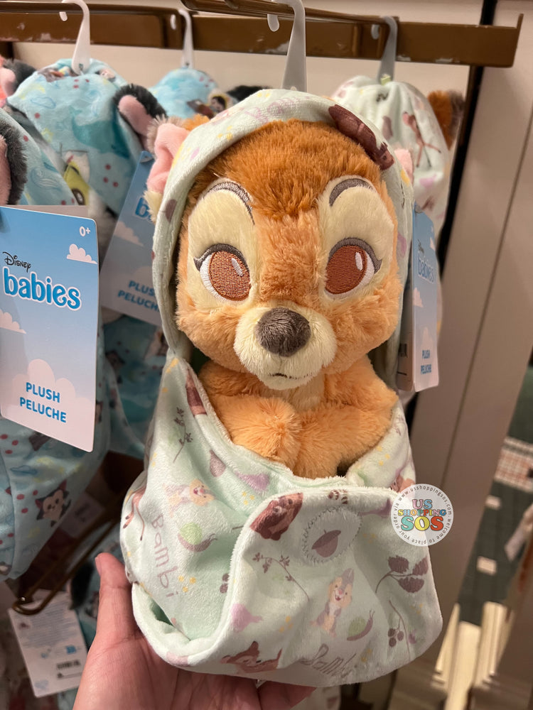 DLR WDW Disney Babies in Hooded Blanket Plush Toy Bambi