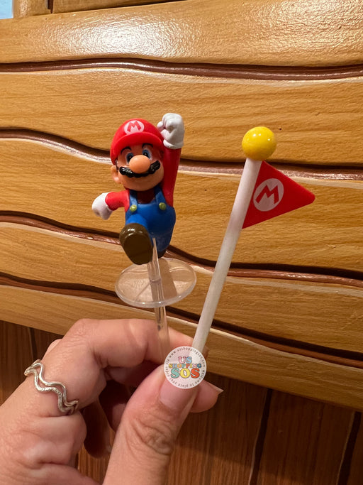 Universal Studios - Super Nintendo World - Mario & Flag Collectible Food Picks