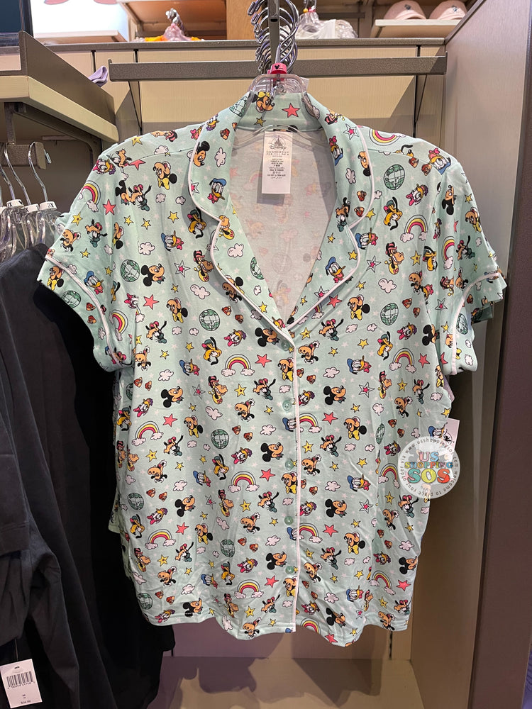 DLR - Mickey & Friends Face Icon All-Over-Print Short Sleeve PJ Set (Adult)