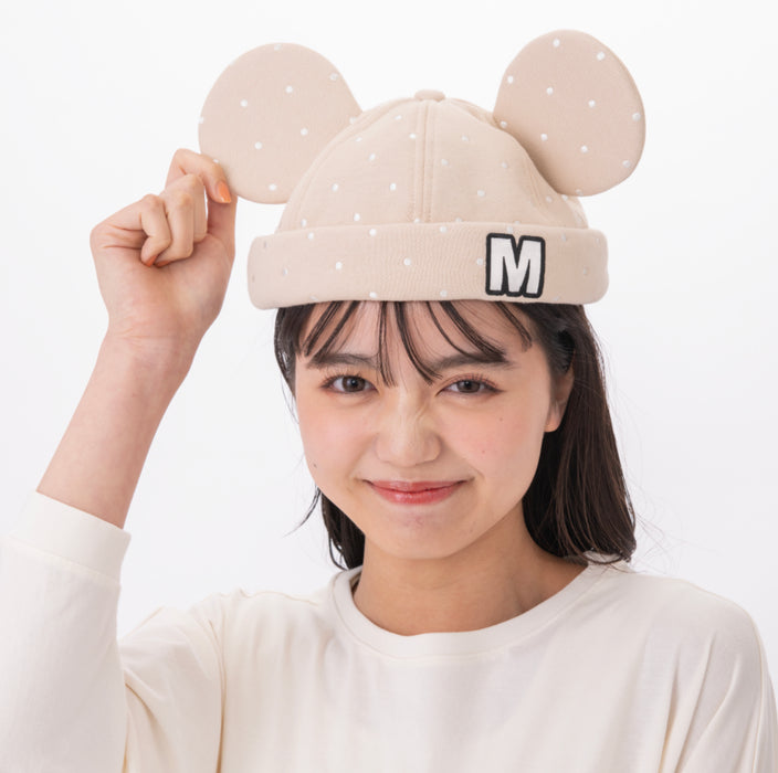 TDR - Mickey Mouse ‘M’ Logo Hat (Color: Beige)
