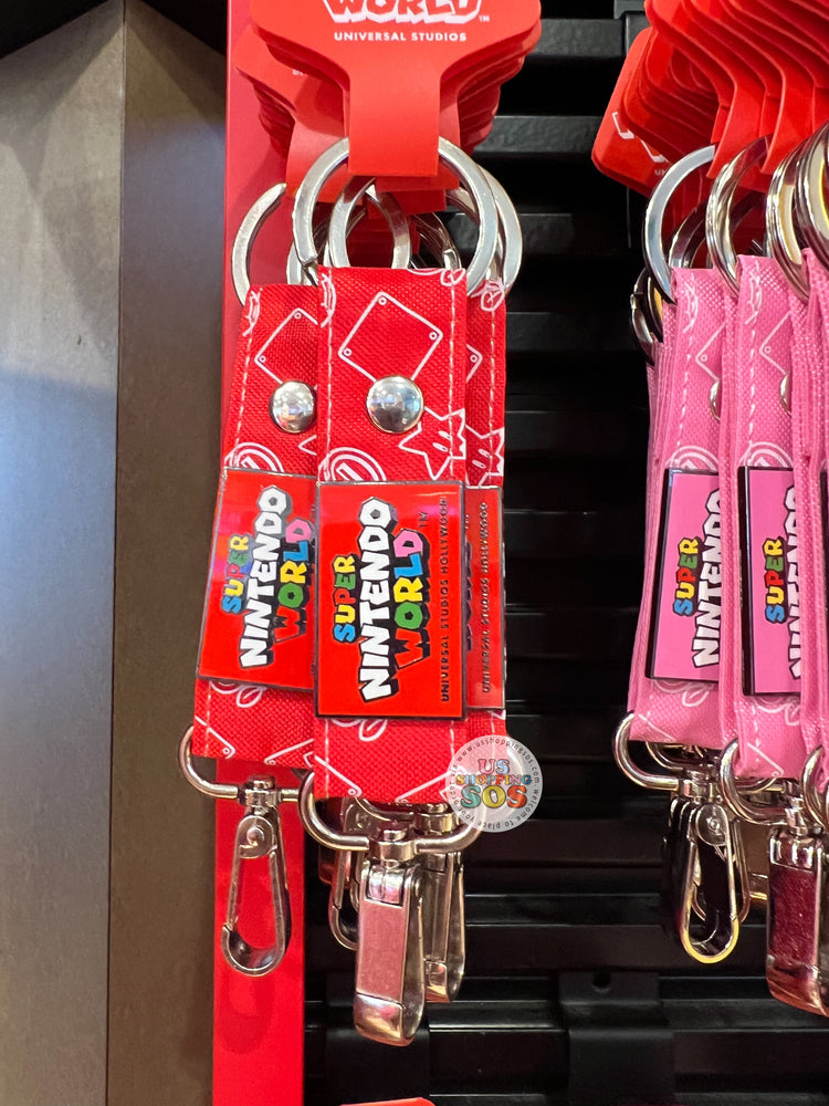 Universal Keychains Universal Studios - Super Nintendo World - Logo Red Strap Keychain ...