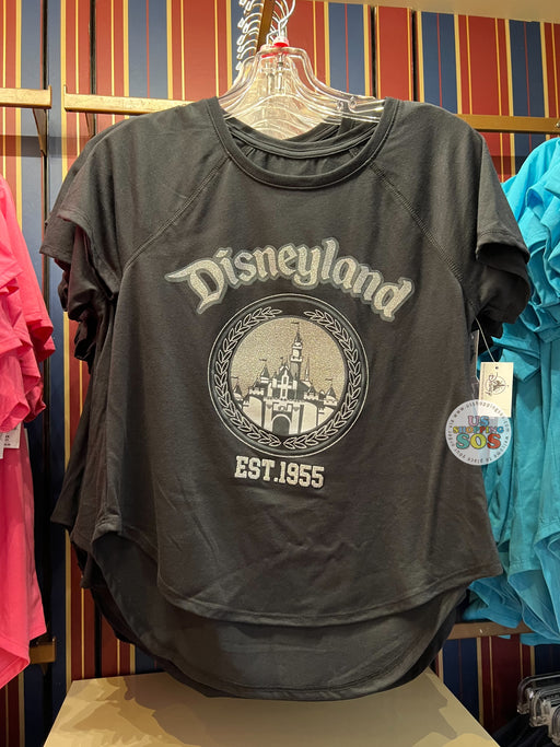 DLR - “Disneyland Est.1955” Castle Badge Black T-shirt (Adult)