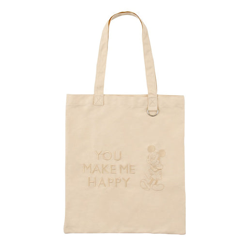 JDS - Mickey Mouse ‘You Make Me Happy’ Flat Tote Bag