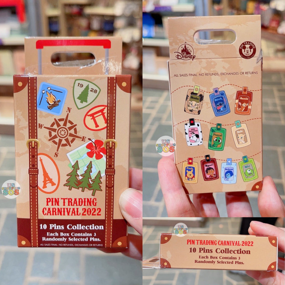 HKDL - Pin Trading Carnival 2022 Mystery Box With 3 Random Collectable Pins