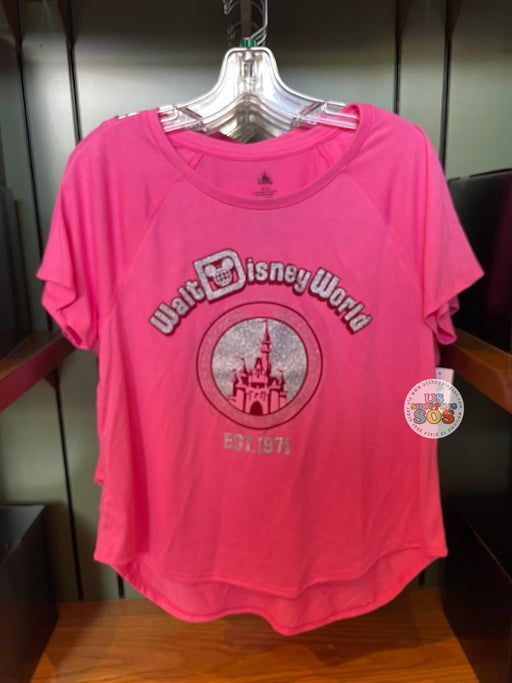 WDW - “Walt Disney World Est.1971” Castle Badge Hot Prink T-shirt (Adult)
