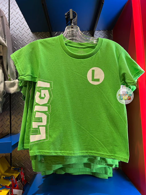 Universal Studios - Super Nintendo World - Luigi “L” Logo Electric Green Tee (Adult)