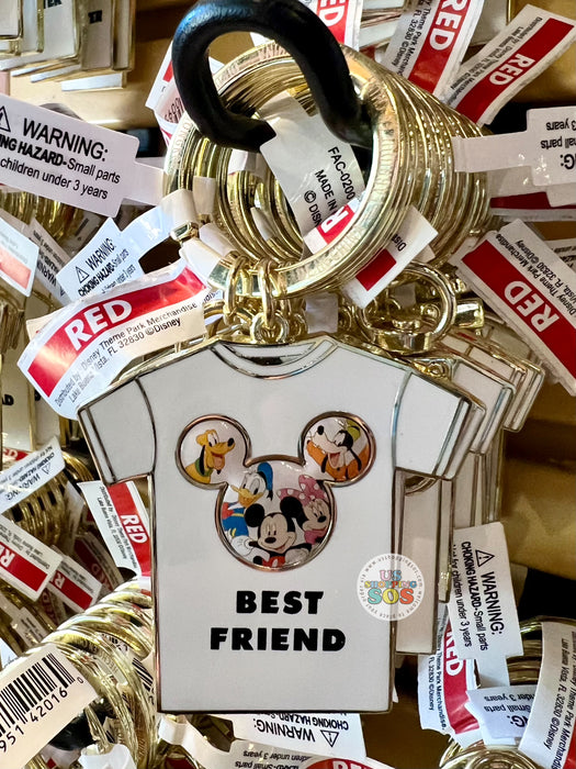 DLR - Mickey & Friends T-shirt Keychain - Best Friend