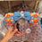DLR/WDW - Daisy Blue Twill Bow Floral Ear Headband