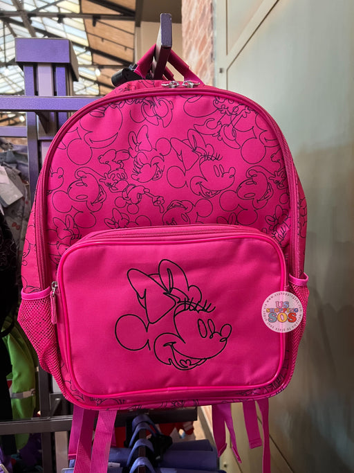 DLR - Minnie Sketch All-Over-Print Hot Pink Backpack