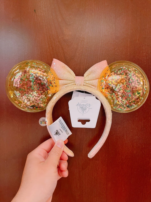 SHDL - Minnie Mouse Colorful Glitter ‘Yellow Color’ Clear Ears Headband