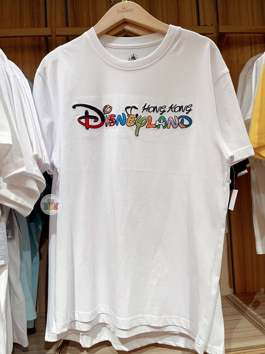 HKDL - "Hong Kong Disneyland" Embroidery Wordings T Shirt for Adults