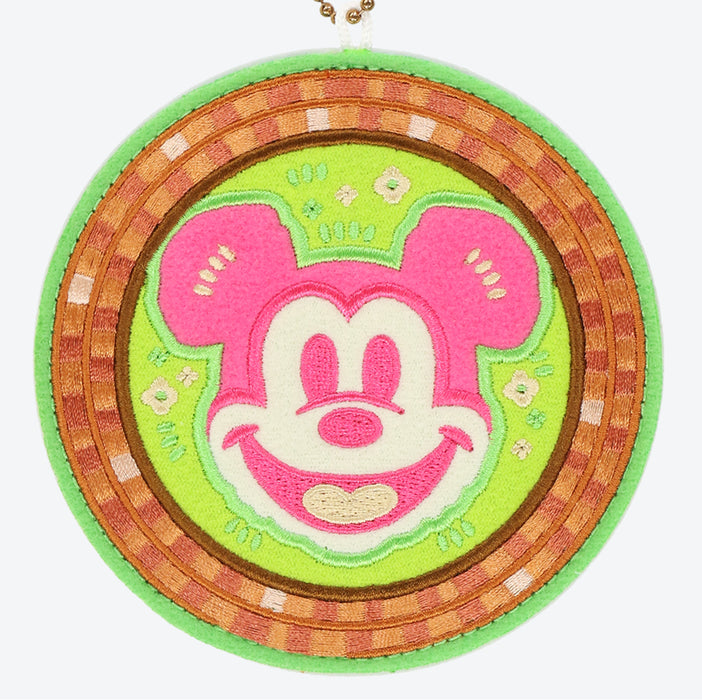 TDR - Tokyo Park Motif Gentle Colors Collection x Mickey Mouse Flower Bed Embroidery Badge with Keychain (Release Date: Jun 15)