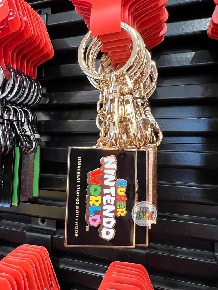 Universal Logo Keychain Universal Studios - Super Nintendo World - Logo Black Keychain ...