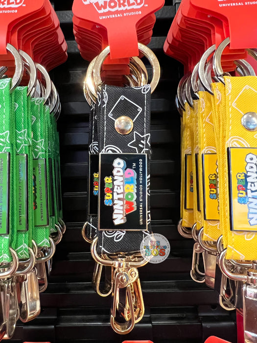Universal Keychains Universal Studios - Super Nintendo World - Logo Black Strap Keychain ...