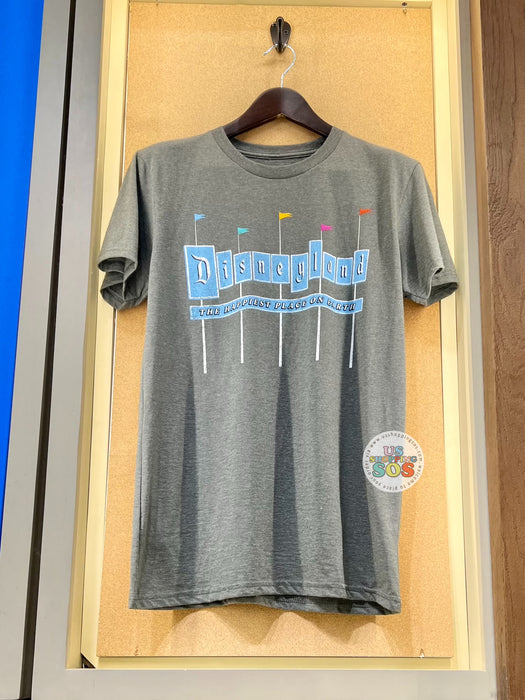 DLR - Disneyland The Happiest Place on Earth Marquee Heather Grey Graphic Tee (Adult)
